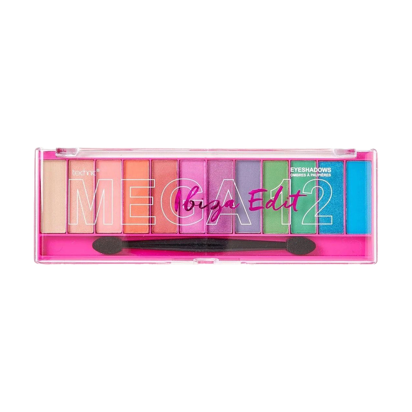 Палетка тіней для повік technic Mega 12 Eyeshadow Ibiza Edit, 18 г